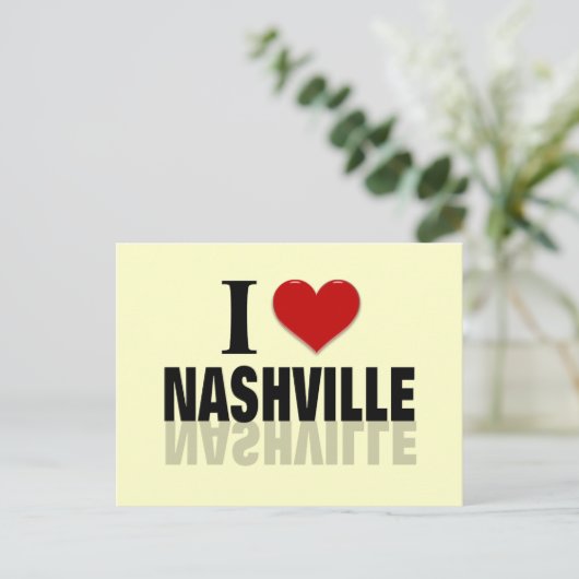 I Love Nashville Briefkaart (Staand voorkant)