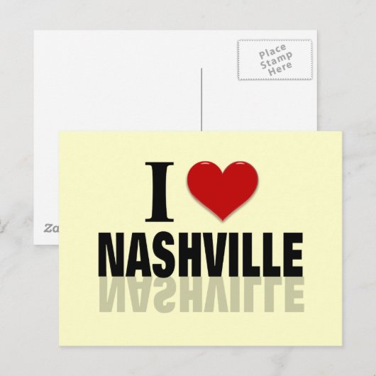 I Love Nashville Briefkaart (Voorkant / Achterkant)