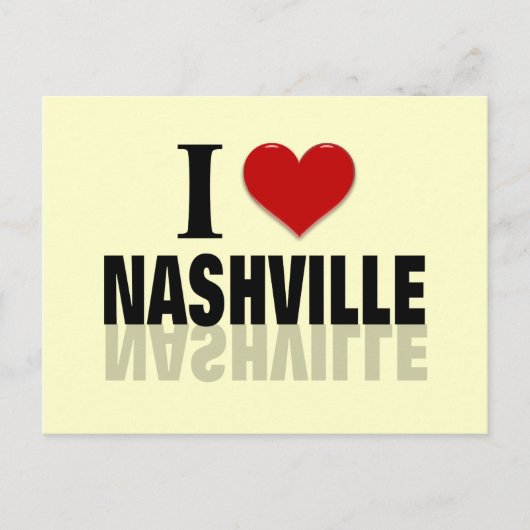 I Love Nashville Briefkaart (Voorkant)