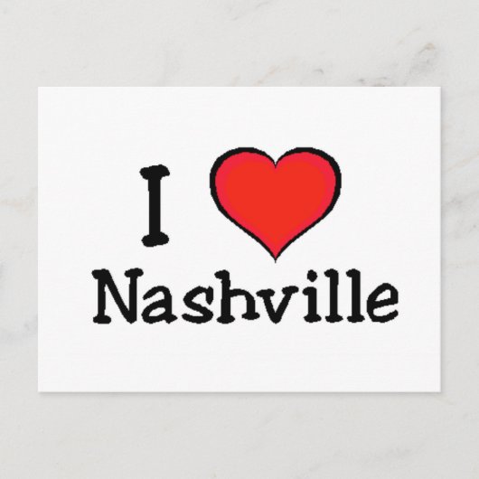 I Love Nashville Briefkaart (Voorkant)