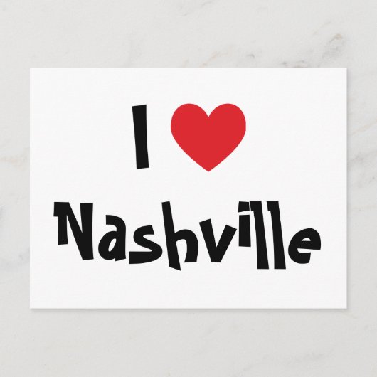 I Love Nashville Briefkaart (Voorkant)