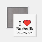 I Love Nashville Magneet (Voorkant / Achterkant)