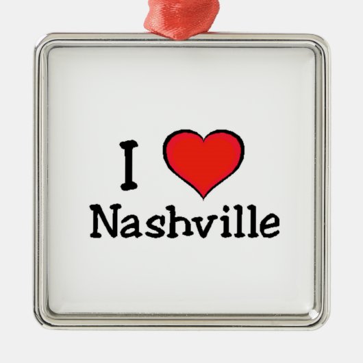I Love Nashville Metalen Ornament (Voorkant)
