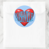 I Love Nashville Ronde Sticker (Tas)