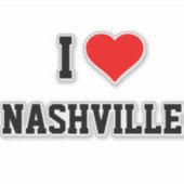 I Love Nashville Sticker (Voorkant)