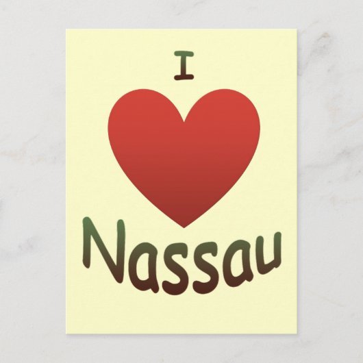 I Love Nassau Briefkaart (Voorkant)