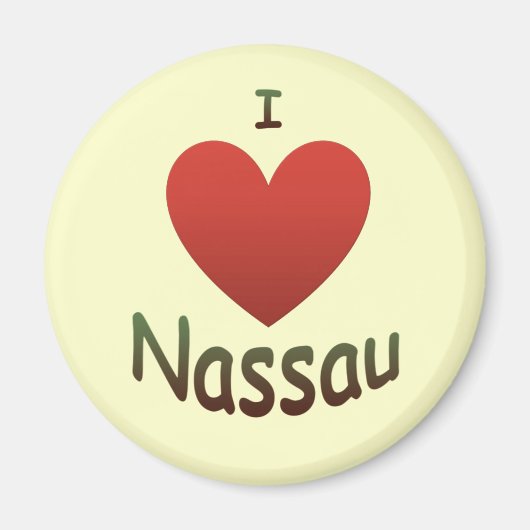 I Love Nassau Magneet (Voorkant)