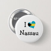 I Love Nassau Ronde Button 5,7 Cm (Voorkant /achterkant)