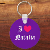 I Love Natalia Sleutelhanger (Voorkant)