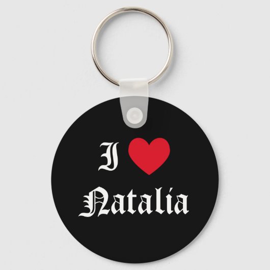 I Love Natalia Sleutelhanger (Voorkant)