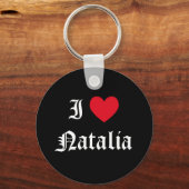 I Love Natalia Sleutelhanger (Voorkant)