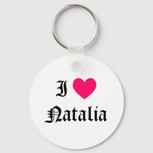 I Love Natalia Sleutelhanger (Voorkant)
