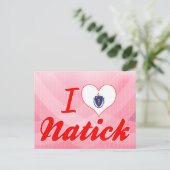 I Love Natick, Massachusetts Briefkaart (Staand voorkant)
