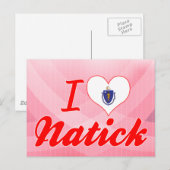 I Love Natick, Massachusetts Briefkaart (Voorkant / Achterkant)
