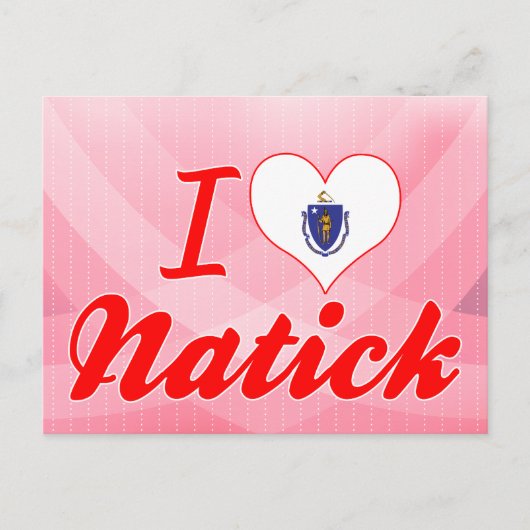 I Love Natick, Massachusetts Briefkaart (Voorkant)