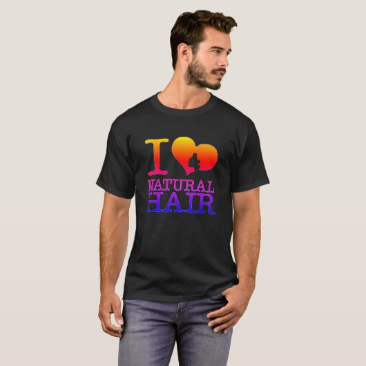 I Love Natural Hair T-Shirt (Voorkant volledig)