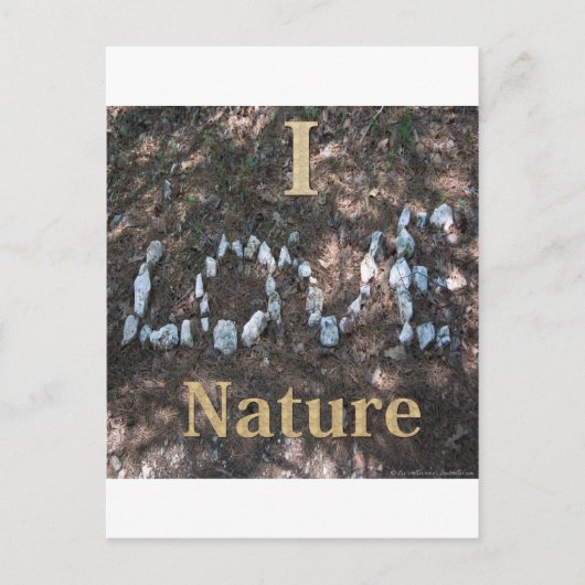 I Love Natuur Apparel and Gifts Briefkaart (Voorkant)