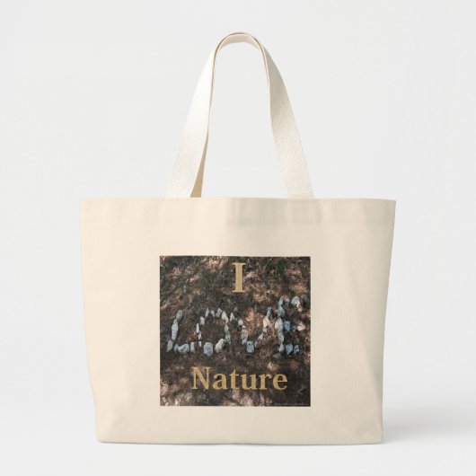 I Love Natuur Apparel and Gifts Grote Tote Bag (Voorkant)