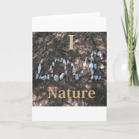 I Love Natuur Apparel and Gifts Kaart (Voorkant)