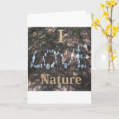 I Love Natuur Apparel and Gifts Kaart (Gele Bloem)
