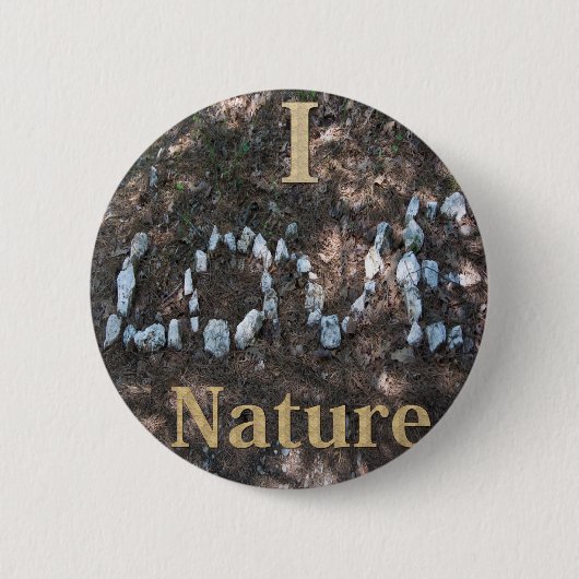 I Love Natuur Apparel and Gifts Ronde Button 5,7 Cm (Voorkant)