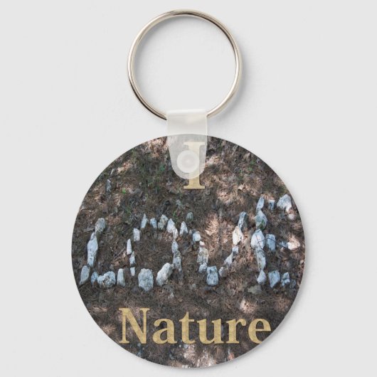 I Love Natuur Apparel and Gifts Sleutelhanger (Voorkant)