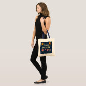 "I Love Natuur" Floral Eco Canvas tas --- (Voorkant (model))
