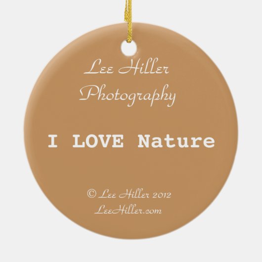 I Love Natuur Ornament (Achterkant)