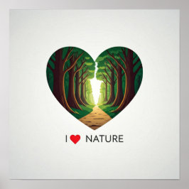 I Love Natuur Poster