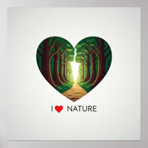 I Love Natuur Poster