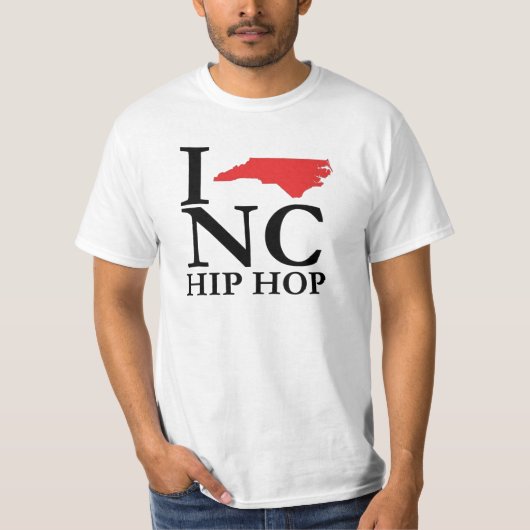 I Love NC Hip Hop T-shirt (Voorkant)