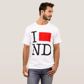 I Love ND North Dakota T-Shirt (Voorkant volledig)