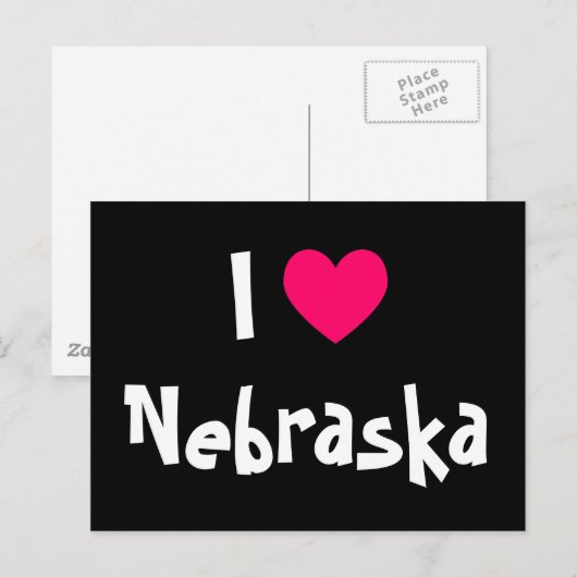I Love Nebraska Briefkaart (Voorkant / Achterkant)