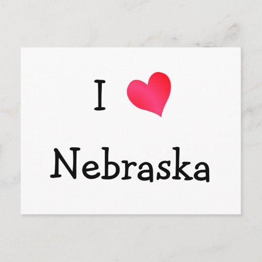 I Love Nebraska Briefkaart (Voorkant)
