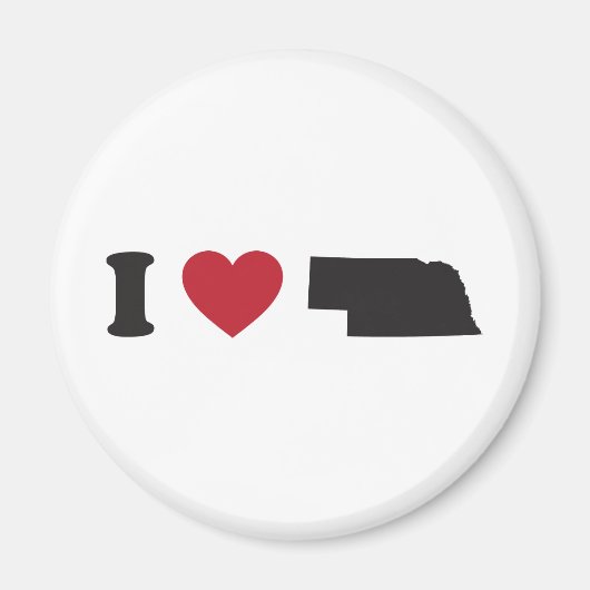 I Love Nebraska Magneet (Voorkant)