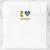 I love Nebraska Ronde Sticker (Tas)