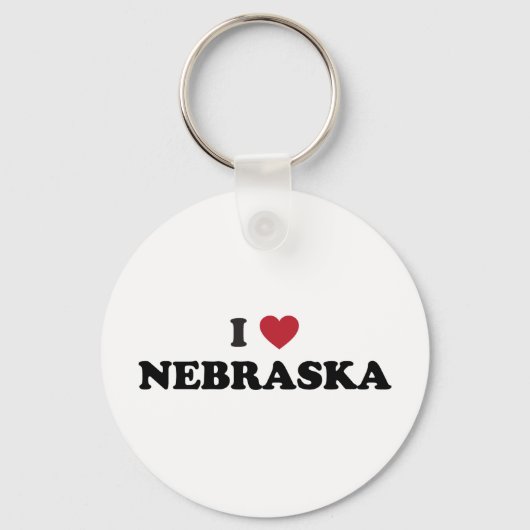 I Love Nebraska Sleutelhanger (Voorkant)