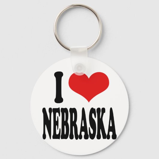 I Love Nebraska Sleutelhanger (Voorkant)
