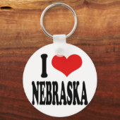 I Love Nebraska Sleutelhanger (Voorkant)