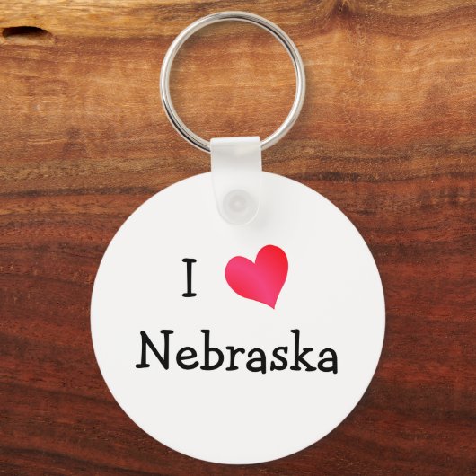 I Love Nebraska Sleutelhanger (Voorkant)