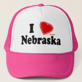 I Love Nebraska Trucker Pet (Voorkant)