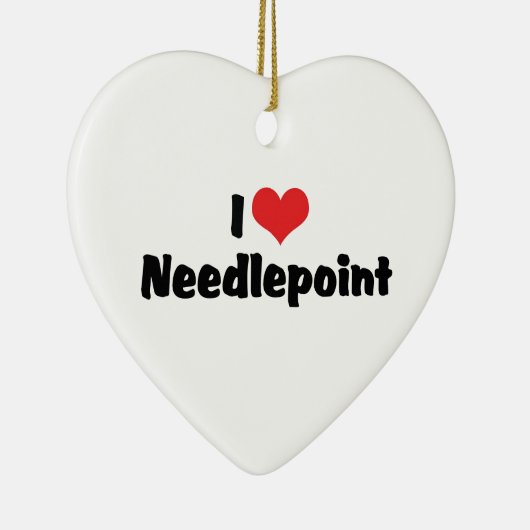 I Love Needlepoint Keramisch Ornament (Rechts)