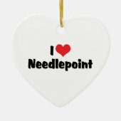 I Love Needlepoint Keramisch Ornament (Voorkant)