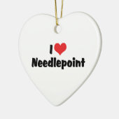 I Love Needlepoint Keramisch Ornament (Links)