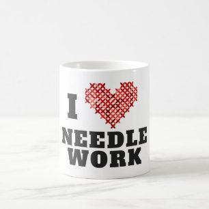 I Love Needlework Cross Stitch Koffiemok