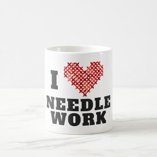 I Love Needlework Cross Stitch Koffiemok (Center)