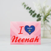 I Love Neenah, Wisconsin Briefkaart (Staand voorkant)