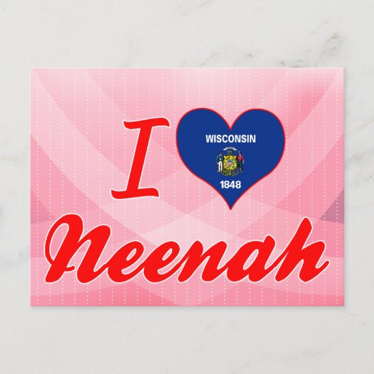 I Love Neenah, Wisconsin Briefkaart (Voorkant)