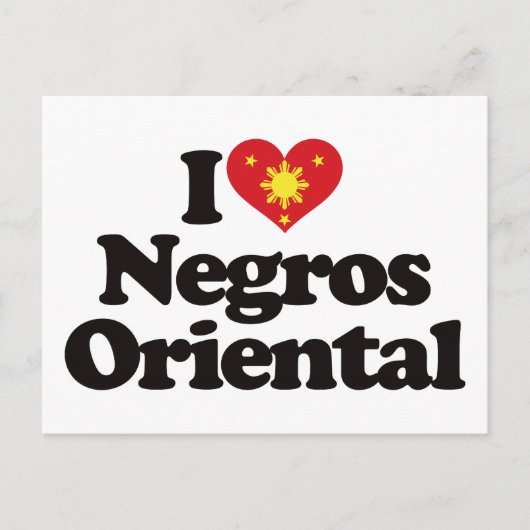 I Love Negros Oriental Briefkaart (Voorkant)