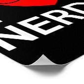 I Love Nerds Gles Funny Heart Valentines Gift Men  Poster (Hoek)